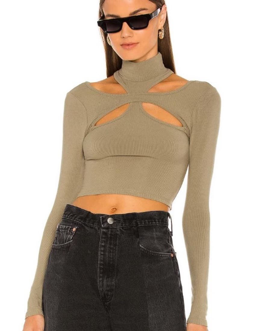 Chic Cutout Crop Top - Image 1