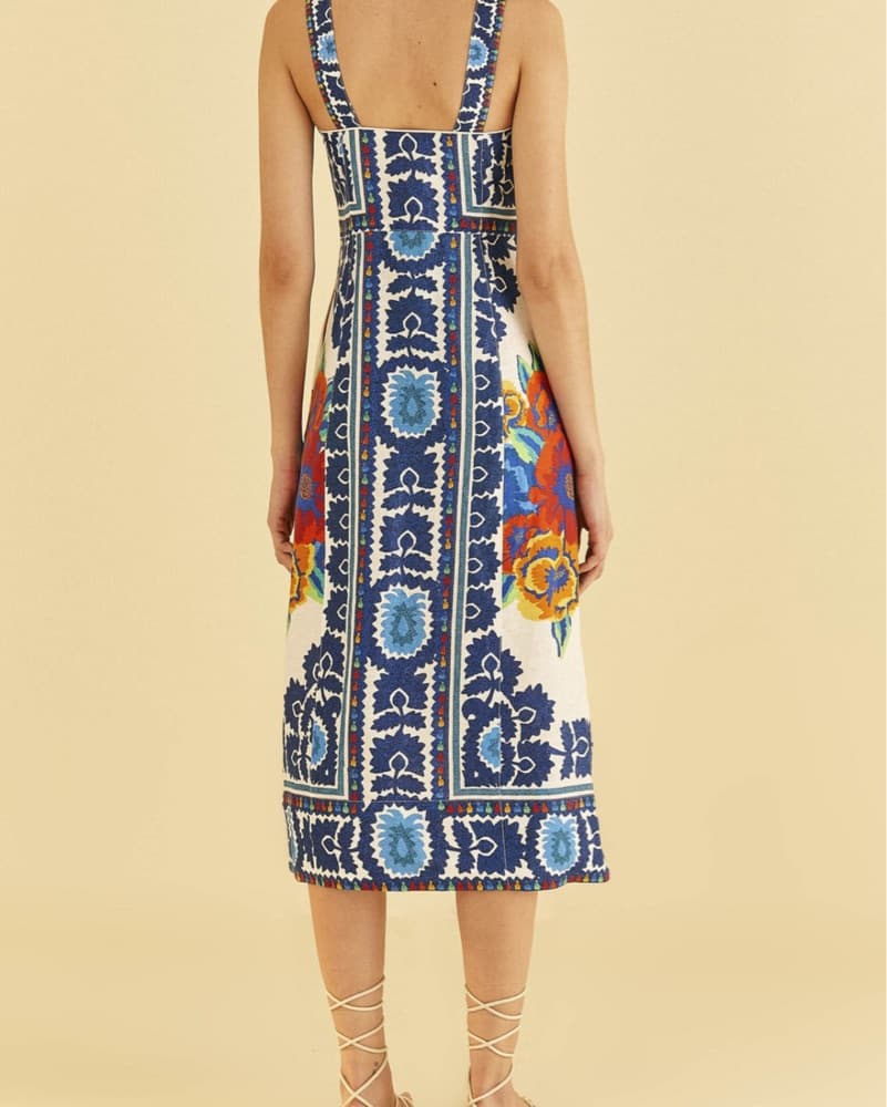 Farm Rio Blue Dress - Image 3