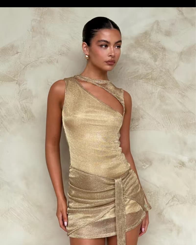 TigerMist  AZELMA DRESS - GOLD - Image 1