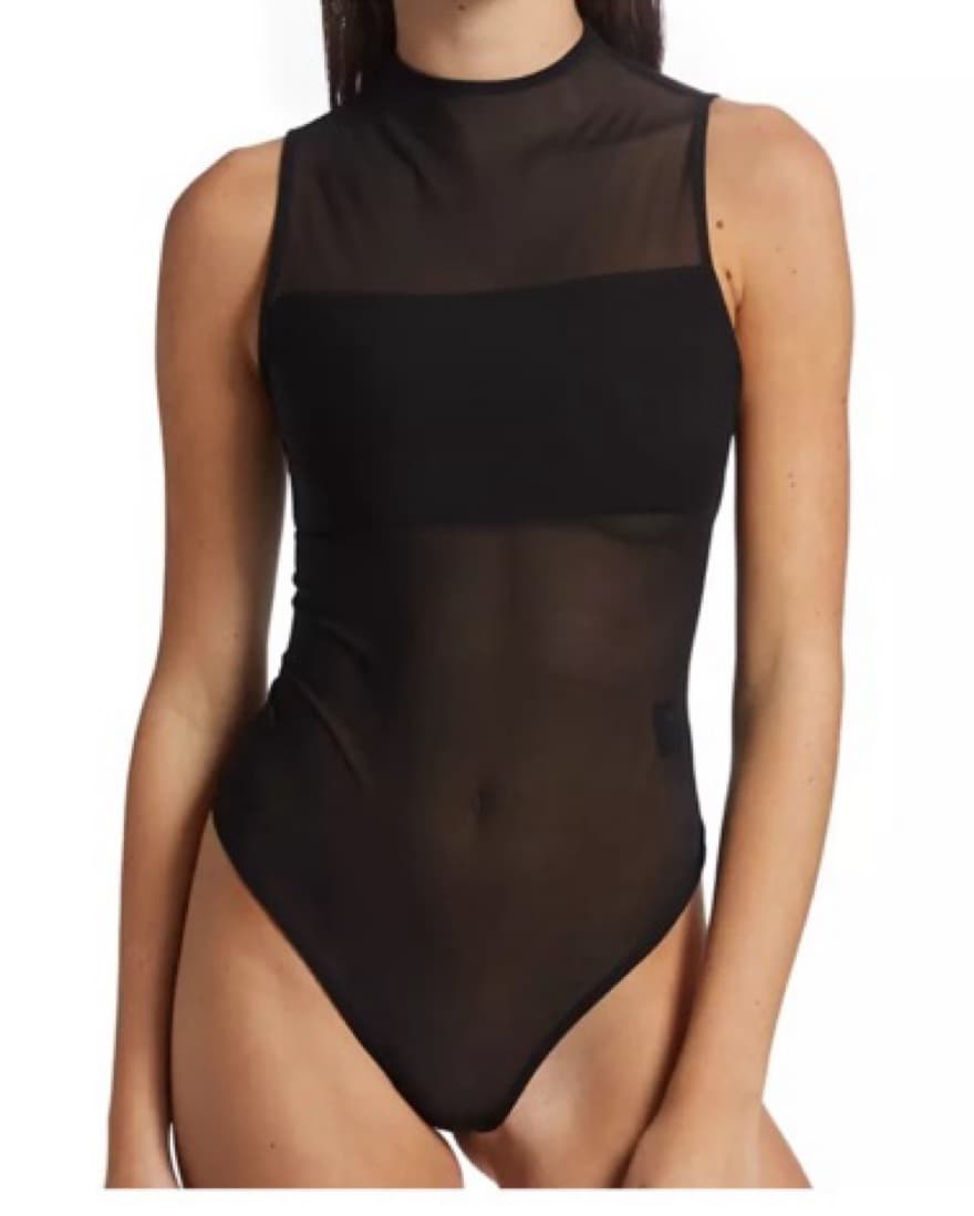 Alice + Olivia Mesh Turtleneck Bodysuit  - Image 2