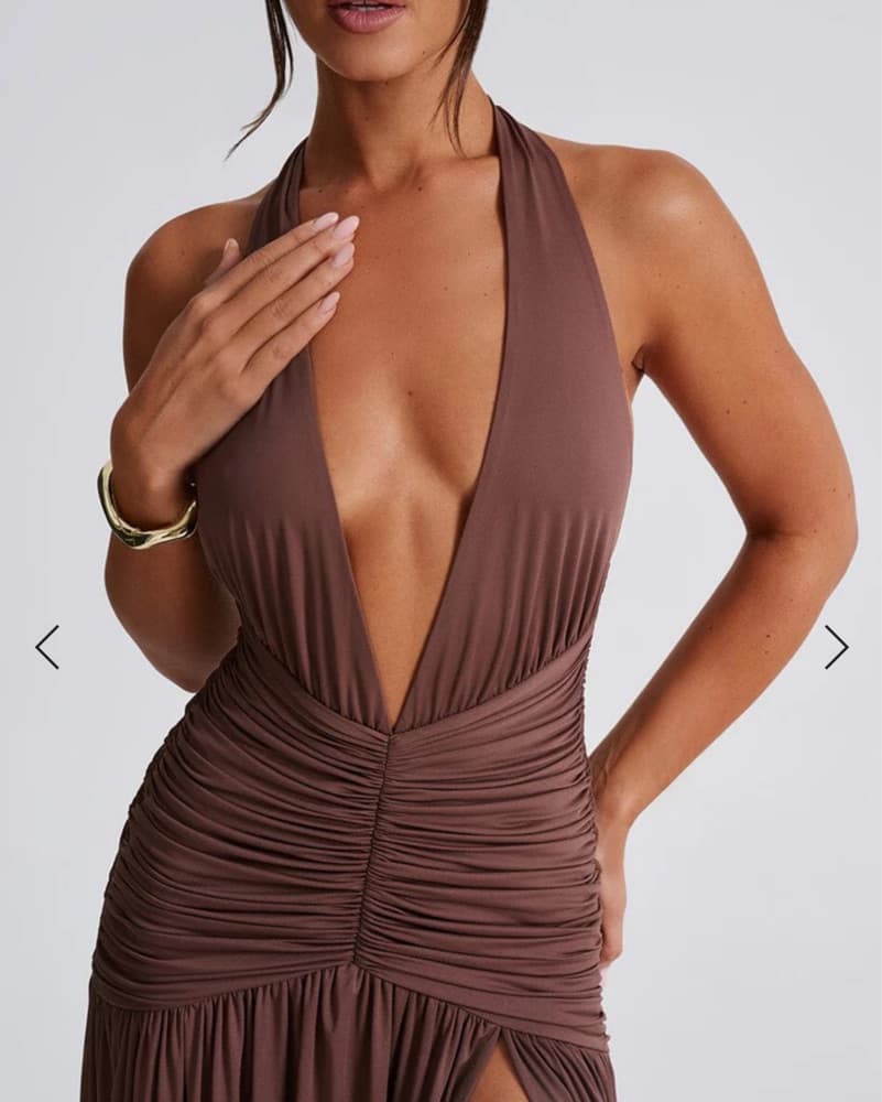 Babyboo Melania Chocolate Brown Dress - Image 3