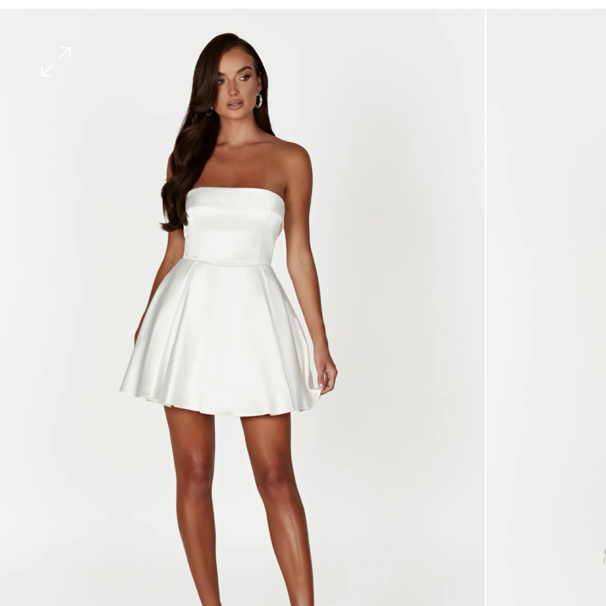 White Meshki Strapless Dress - Image 1