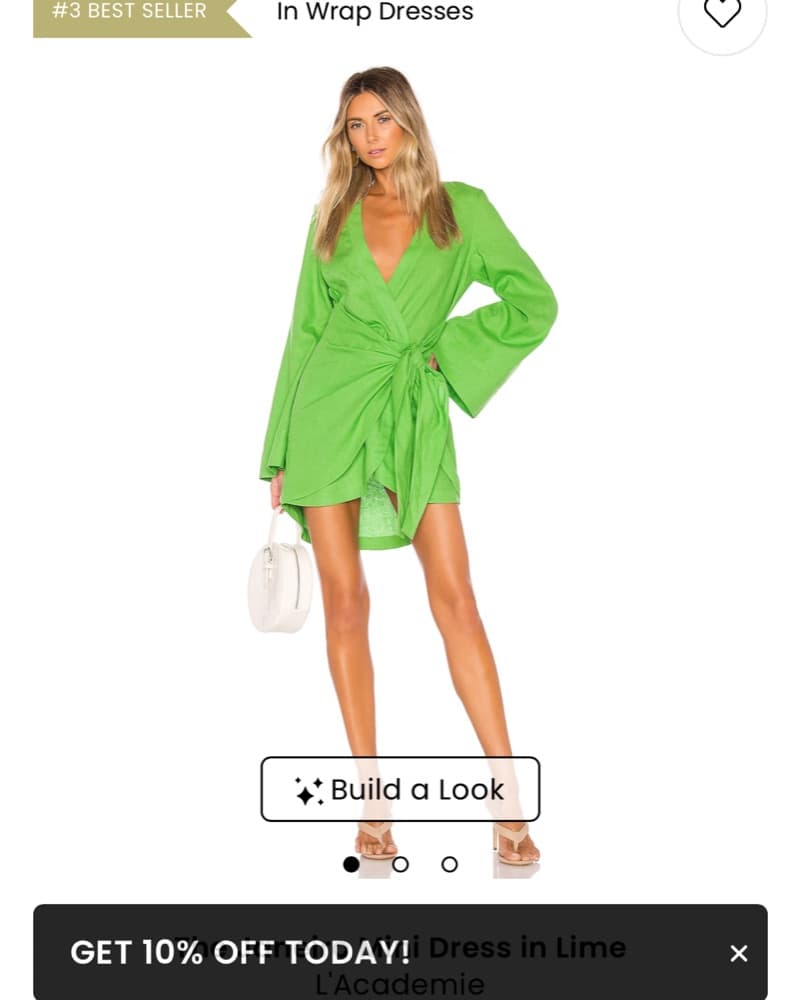 Revolve The Janeiro Mini Dress in Lime  - Image 1