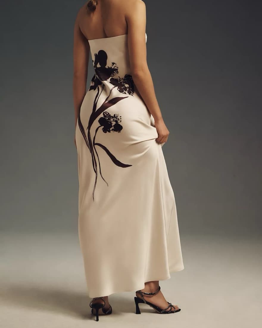 Anthro Fleur Silk Dress  - Image 4