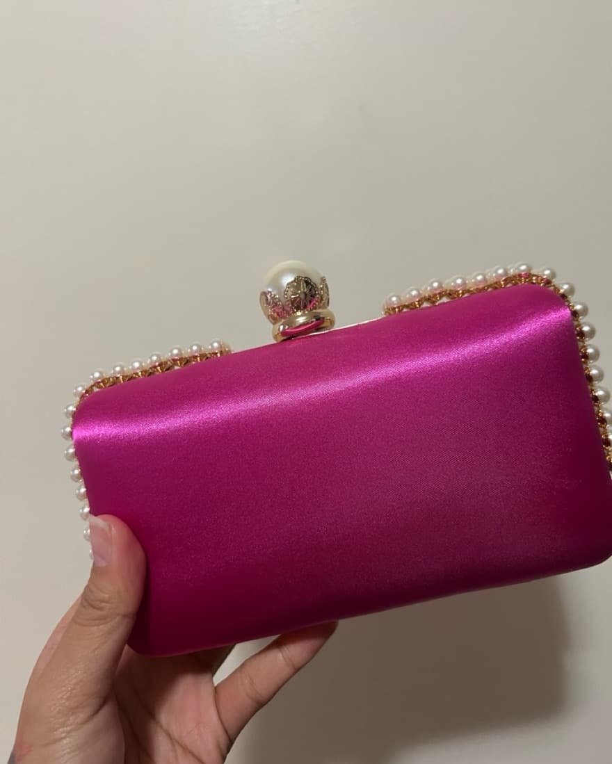 True Decadence hard clutch bag w/ pearl - Image 4