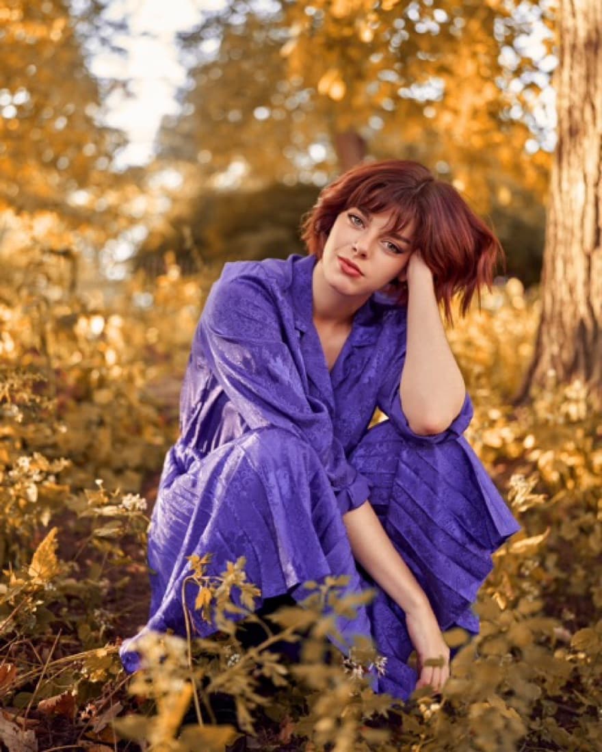 Vintage Purple Slouch Dress - Image 1