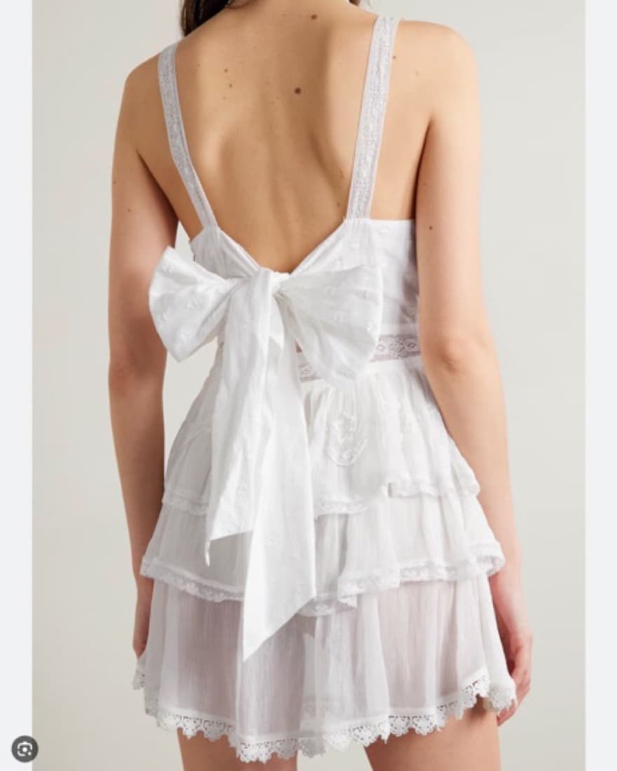 love shack fancy akilah white lace dress - Image 3