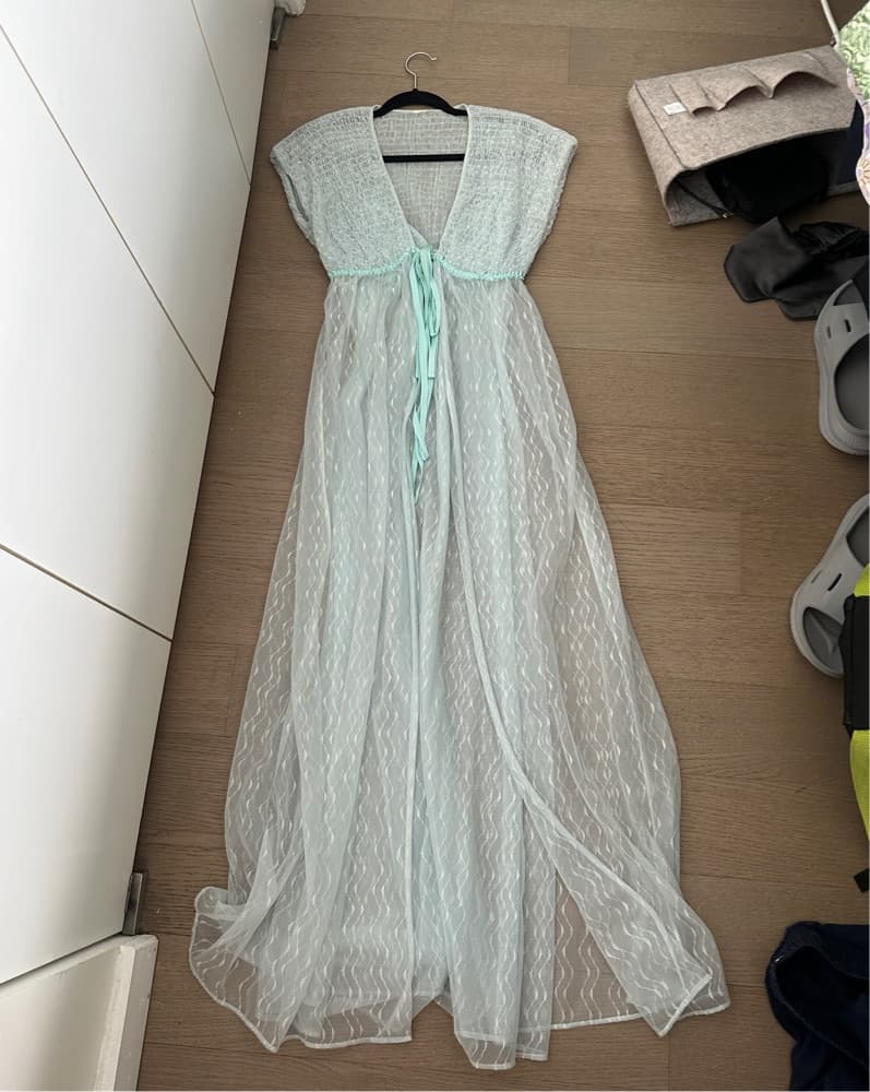 Breezy Turquoise Maxi Dress - Image 2