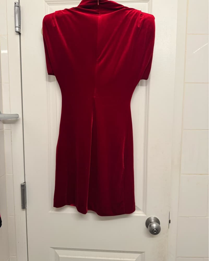 Red Velvet Minidress - Image 2