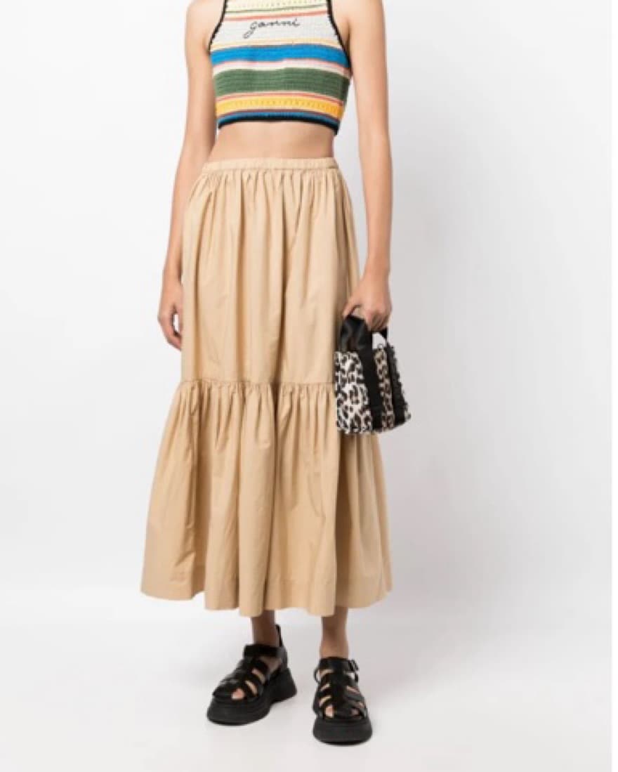 Ganni Beige Skirt - Image 2