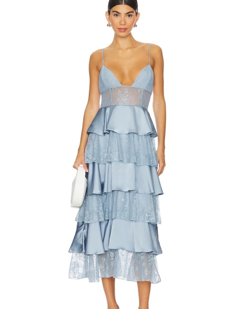 WeWoreWhat Tiered Lace Midi Dress - Image 2