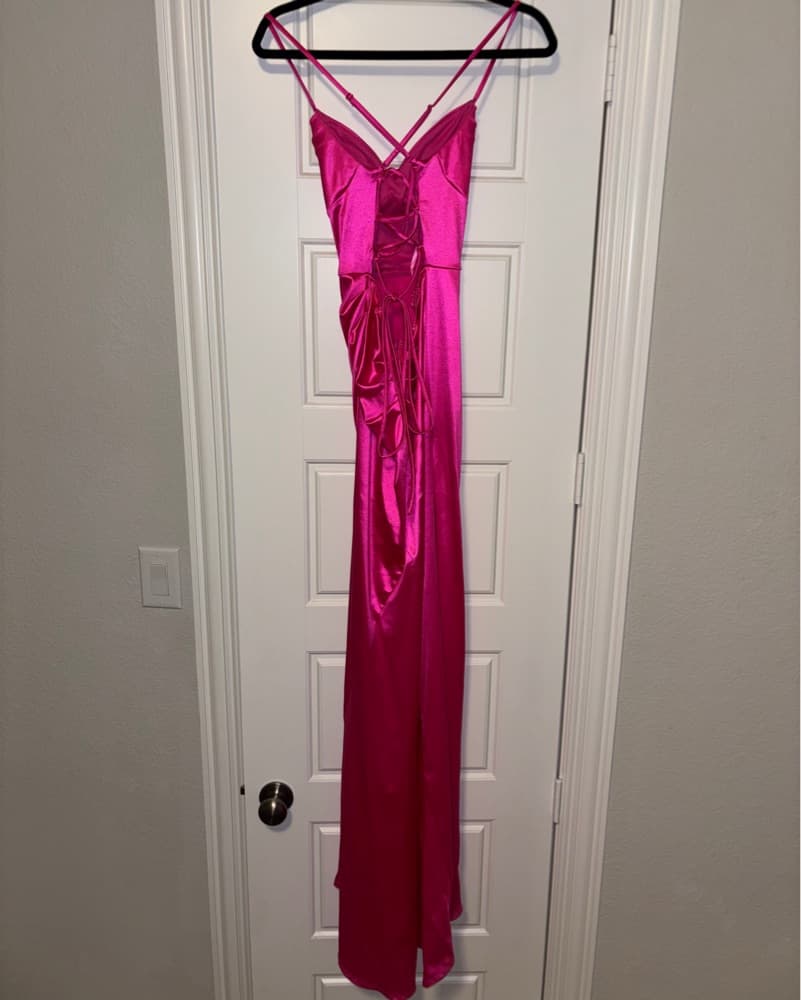 Windsor Hot Pink Prom Dress - Image 3