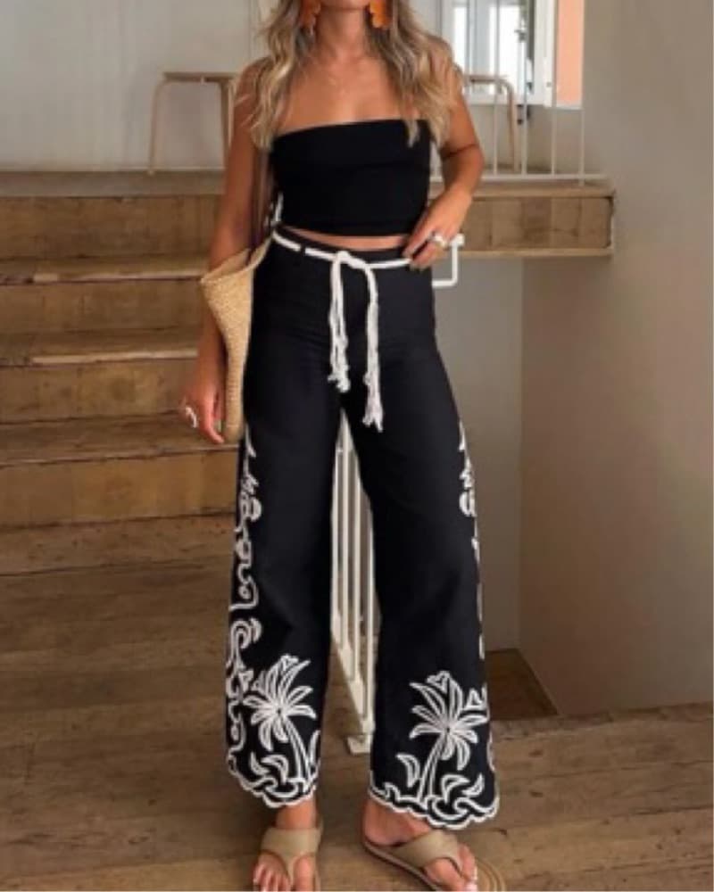 Maje Tropical Embroidered Pant - Image 1