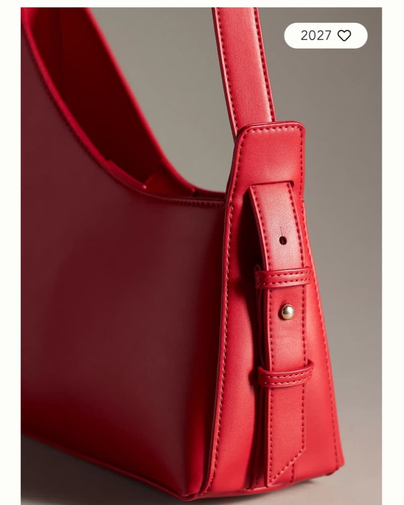 Noemi Asymmetrical Buckle Shoulder Bag - Image 2