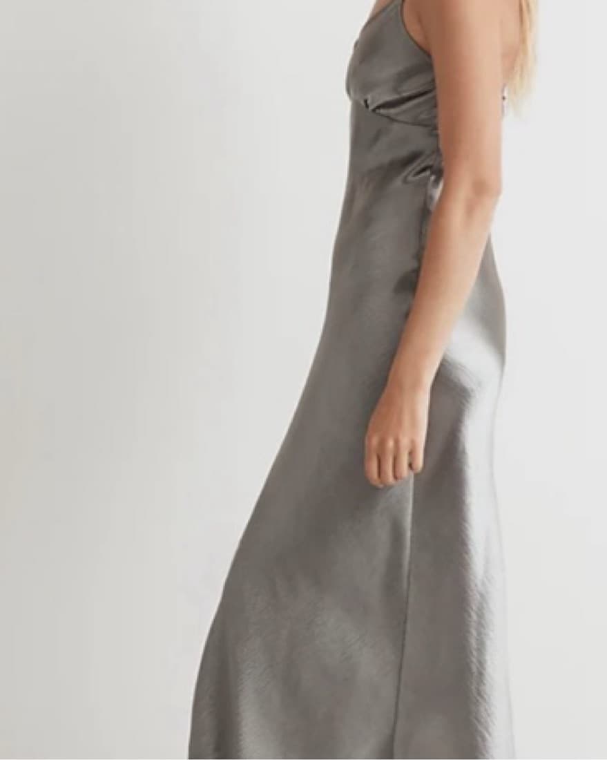 Silver Madewell Layton Midi Slip Dress - Image 2