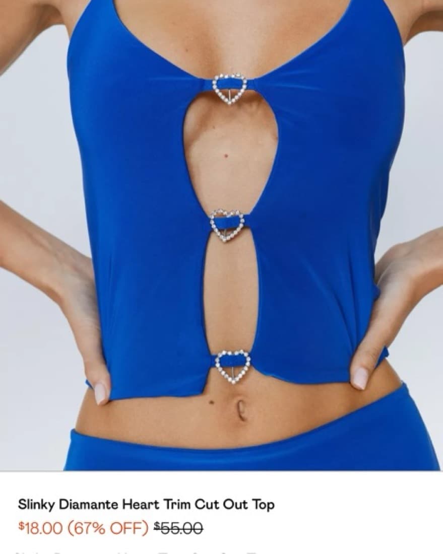 Nasty Gal Blue Set with Cutouts - Image 3