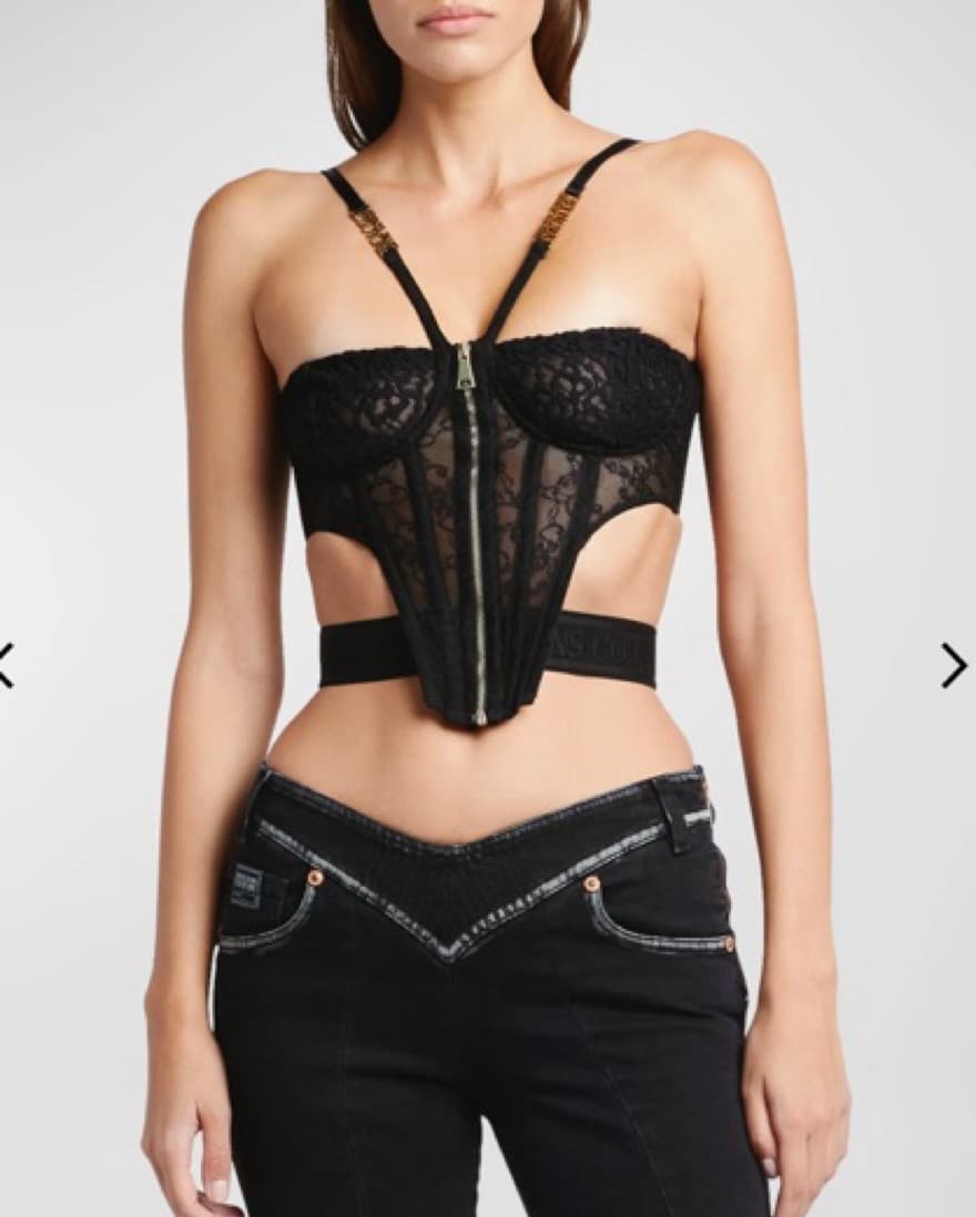 🔥 Versace cut Out Lace Bustier Top 🔥xs - Image 1