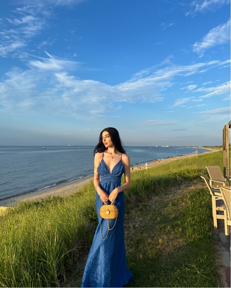 Beautiful Blue Maxi Dress Size Small - Image 1