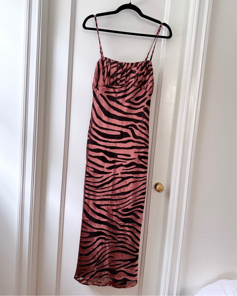 Hutch Zebra Print Satin Midi Dress – Siz - Image 2