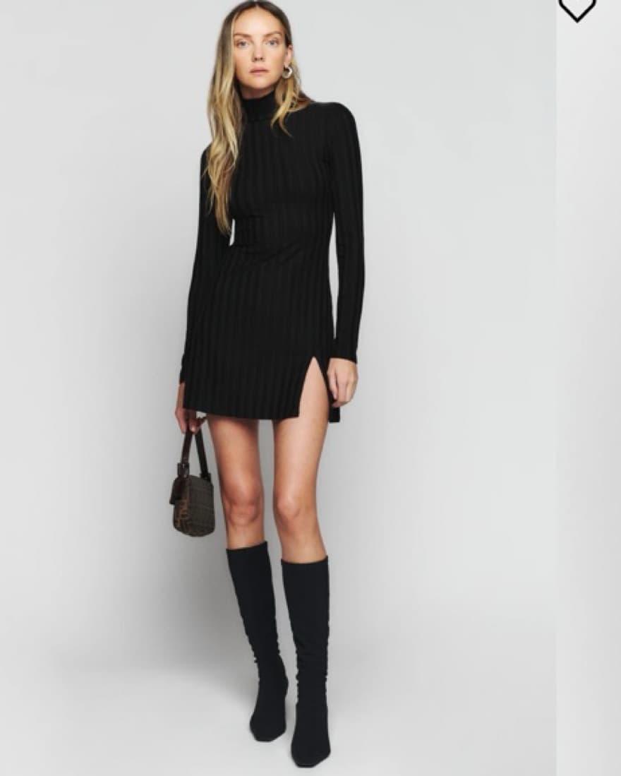 Reformation Libra Knit Turtleneck Dress - Image 1
