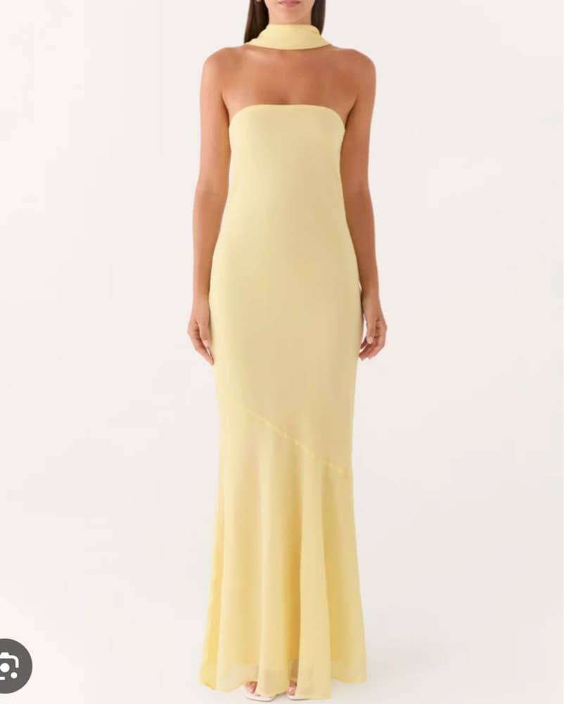 Under The Pagoda Maxi Dress - Yellow - Image 1