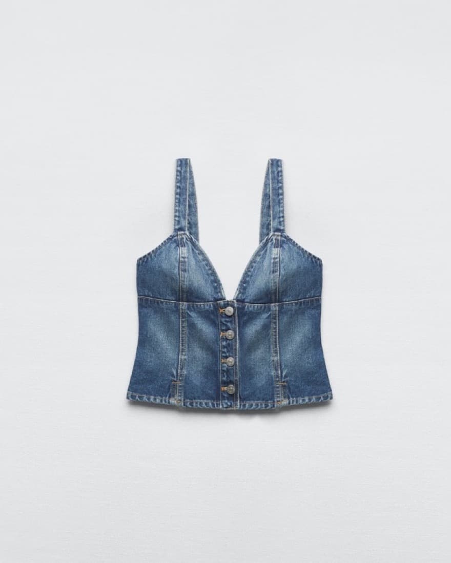 Zara Denim Top - Image 1