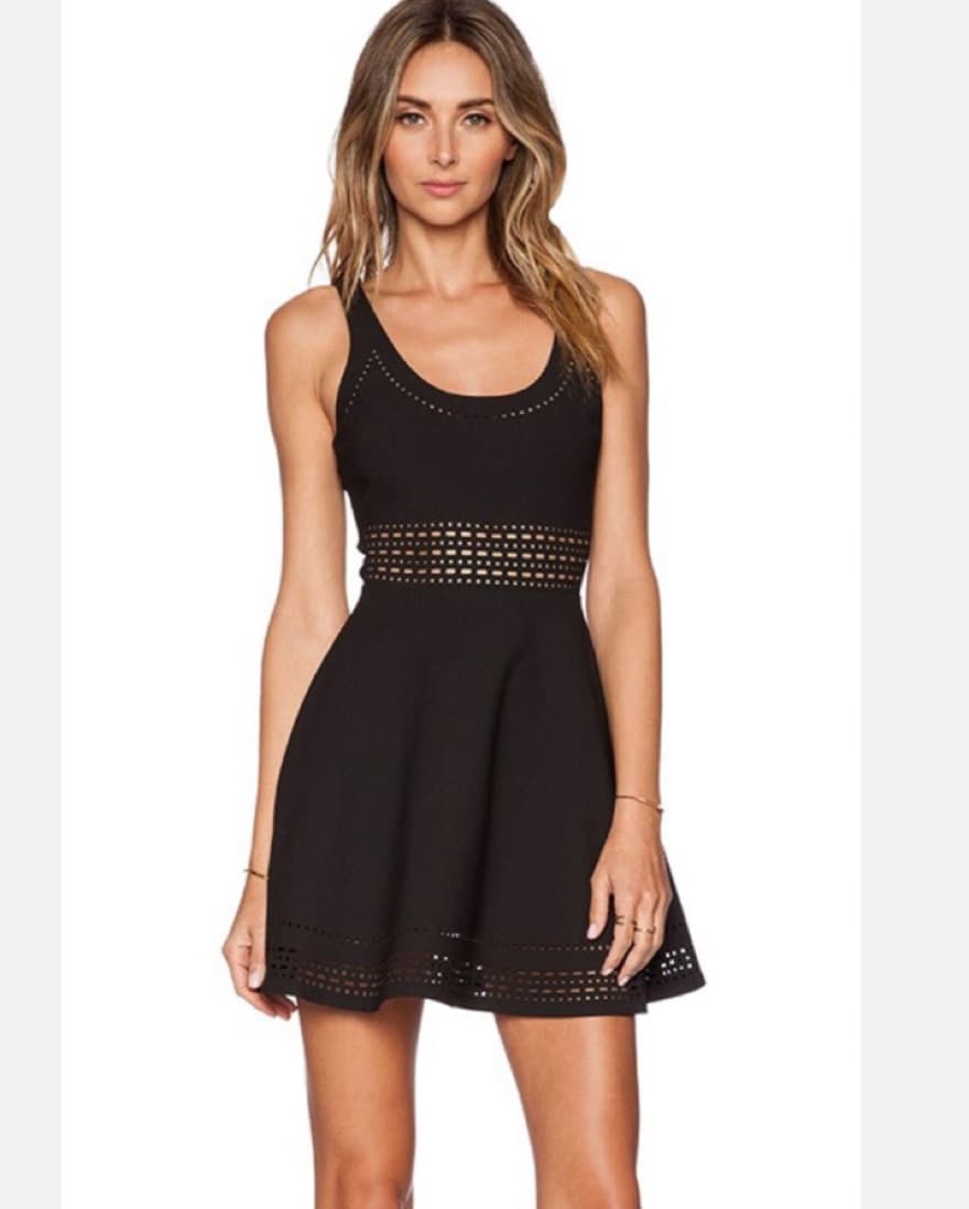 Black Flare Dress - Image 1
