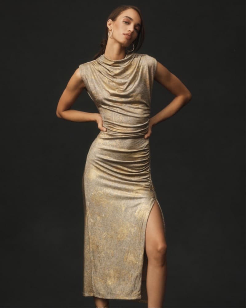 By Anthropologie Cowl-Neck Maxi Dress - Image 1