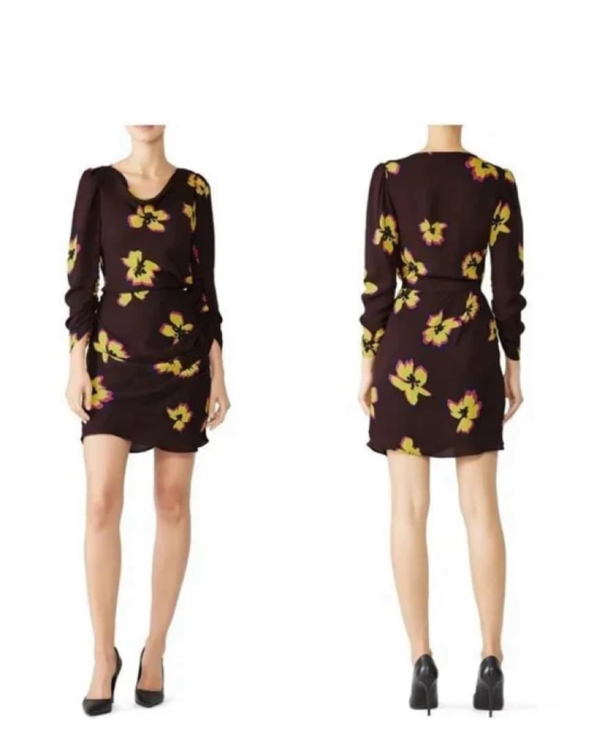 ALC Floral Maroon Mini Dress - Image 1