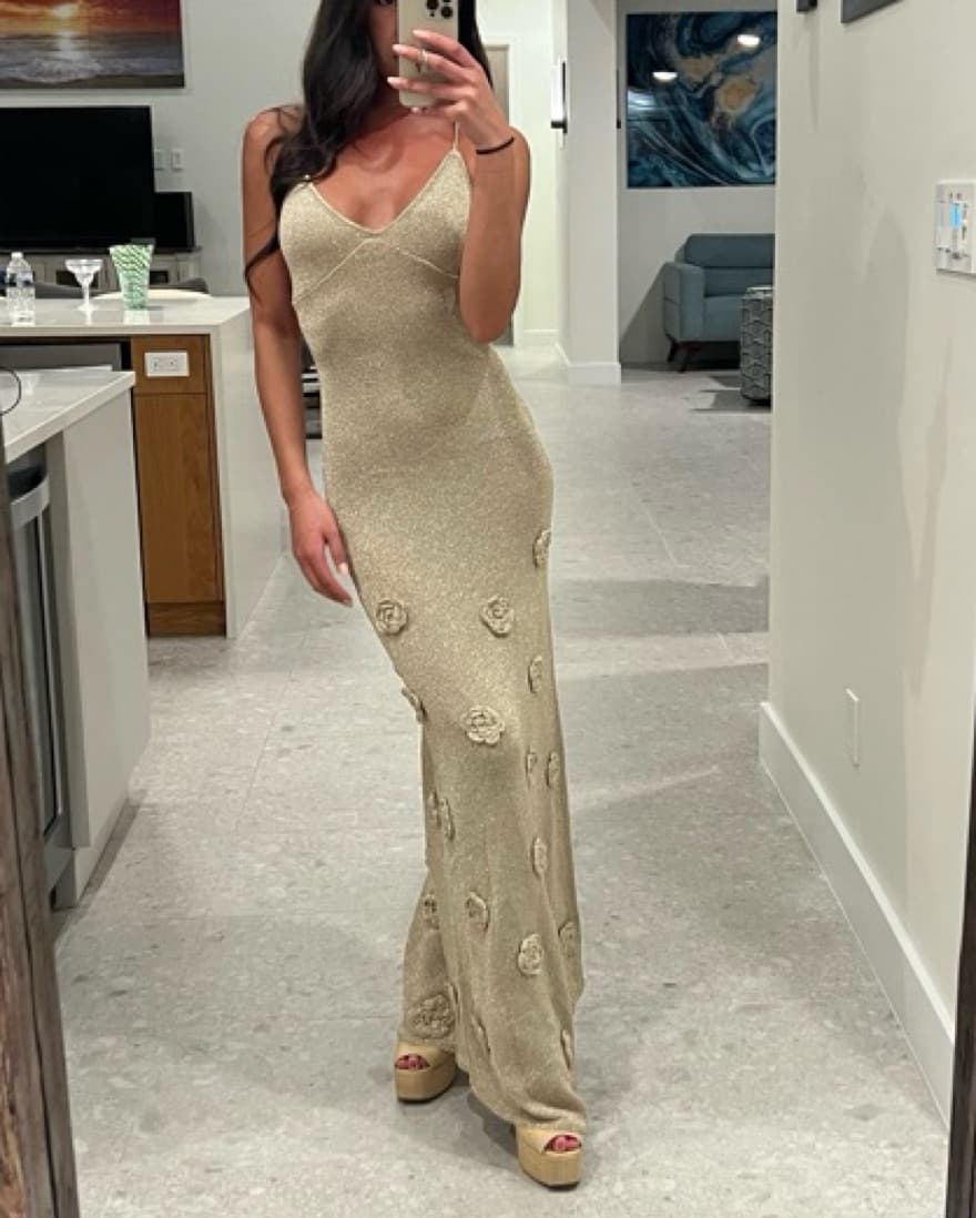Meshki Suki Metallic Knit Maxi Dress  - Image 3