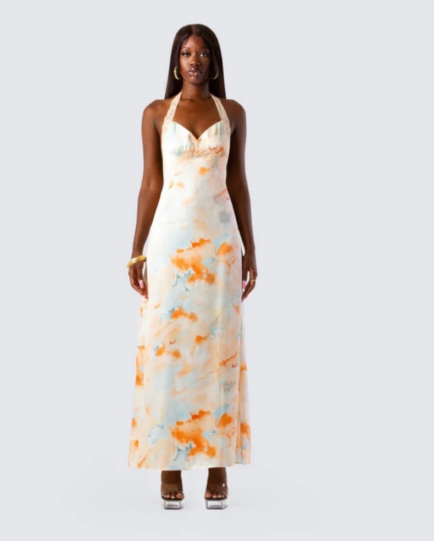 Landan Abstract Print Maxi Dress - Image 4