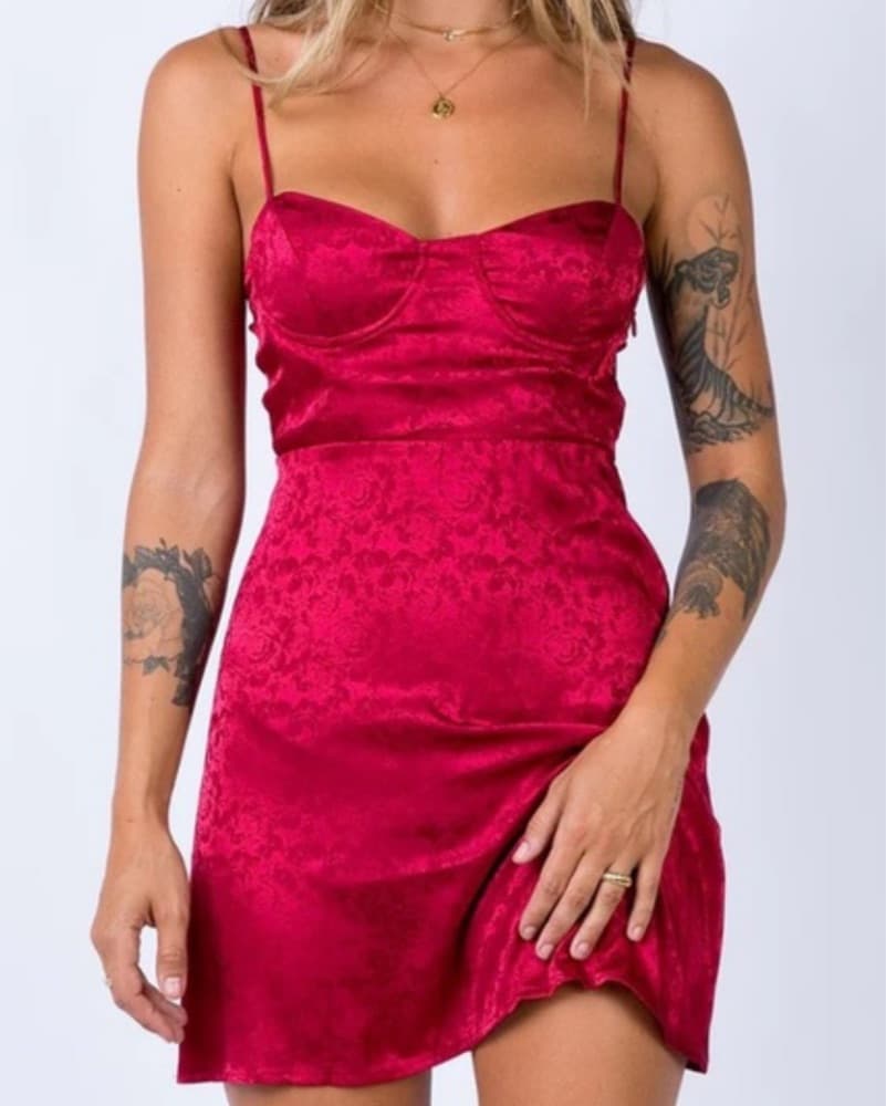 Red Diva Mini Dress - Image 3