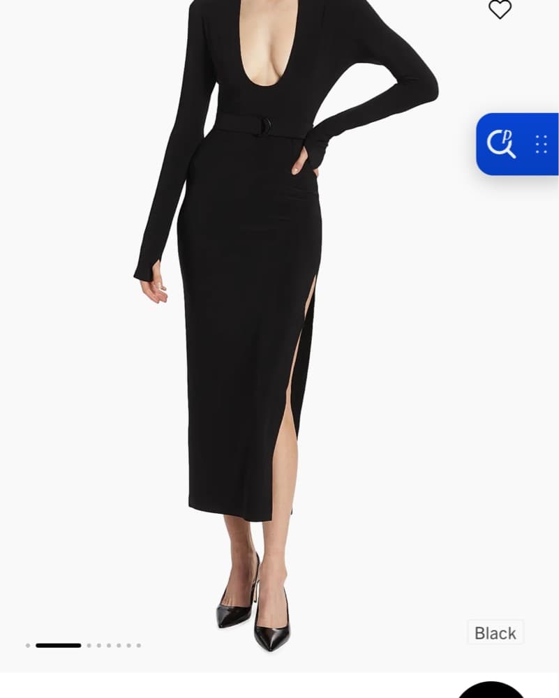 Norma kamali Long Sleeve U Neck Maxi - Image 1