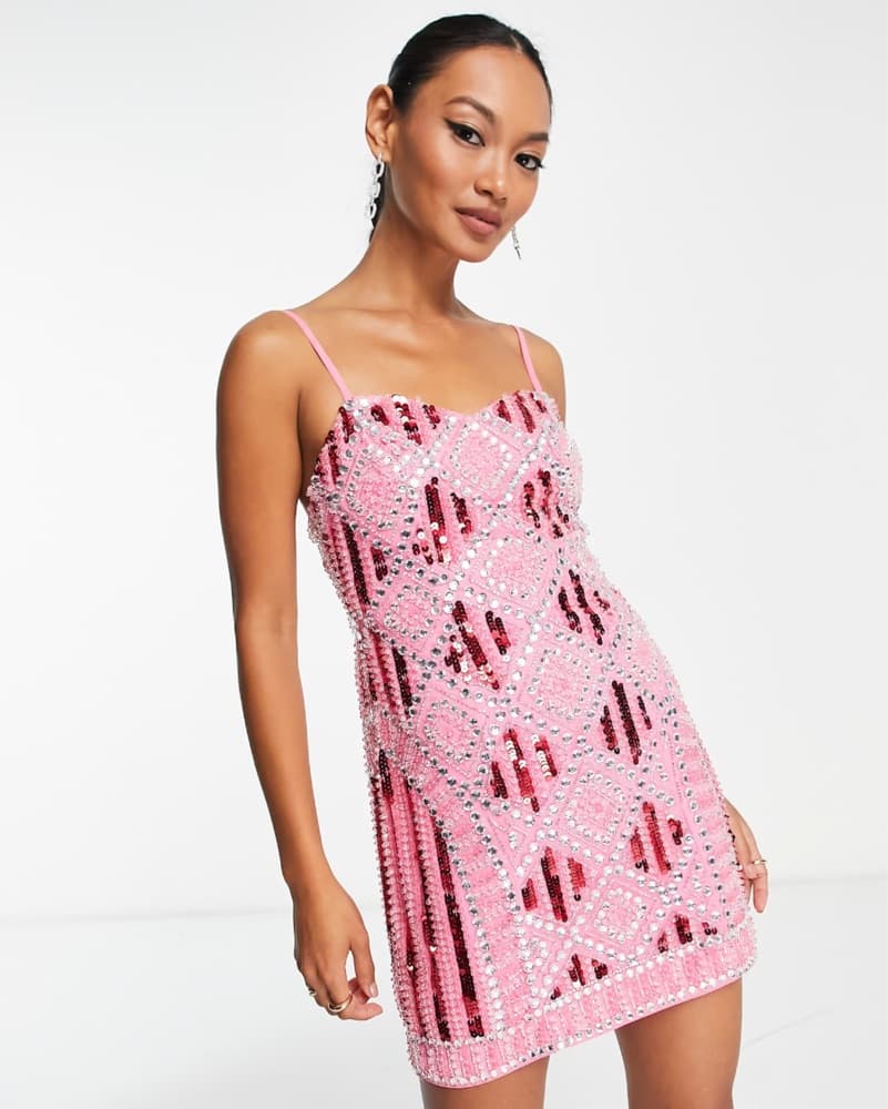 ASOS Design Embellished Sequin Dress - Image 1