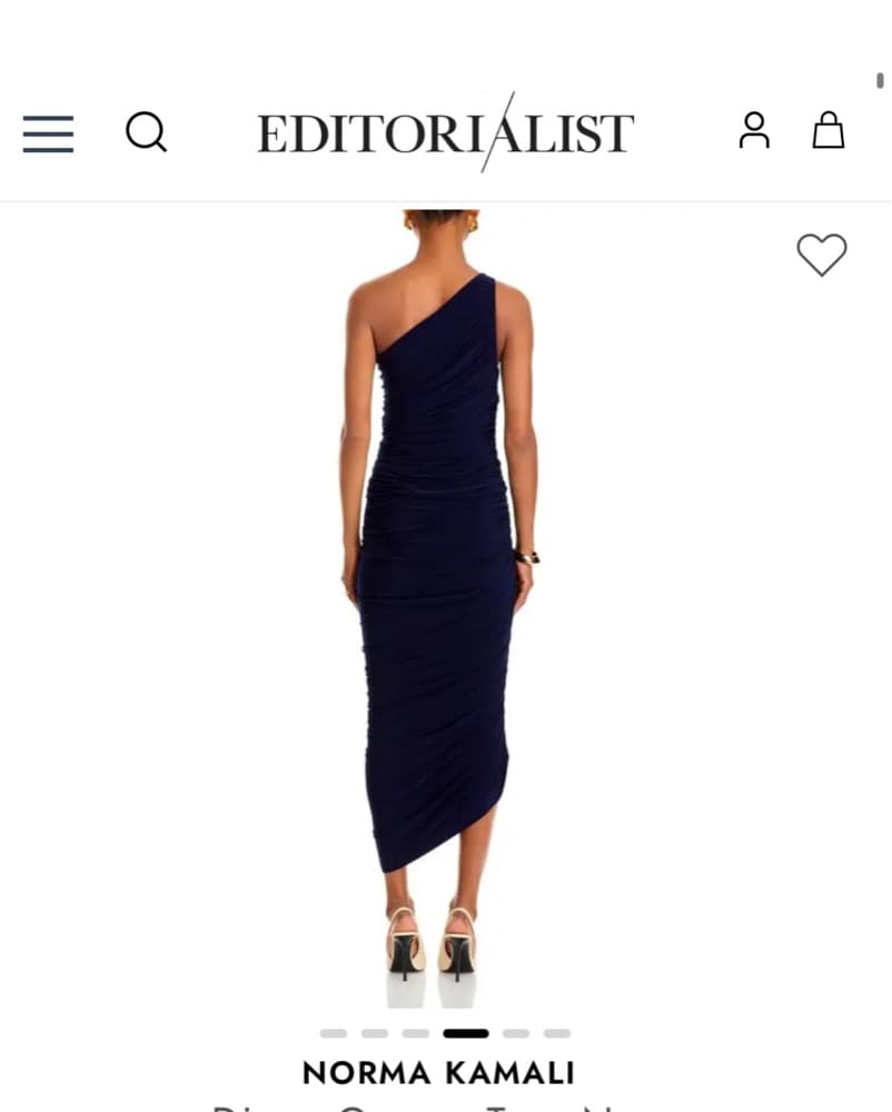 Norma Kamali Diana Gown in True Navy - S - Image 4