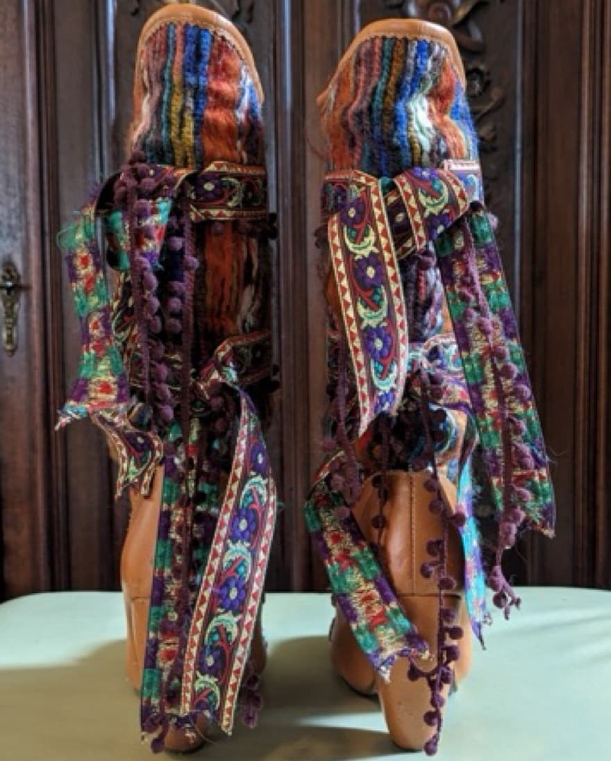 Vibrant Boho Chic Patterned Ankle Boots - Image 5