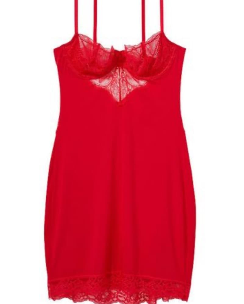 Red lace Slip Dress - Image 1