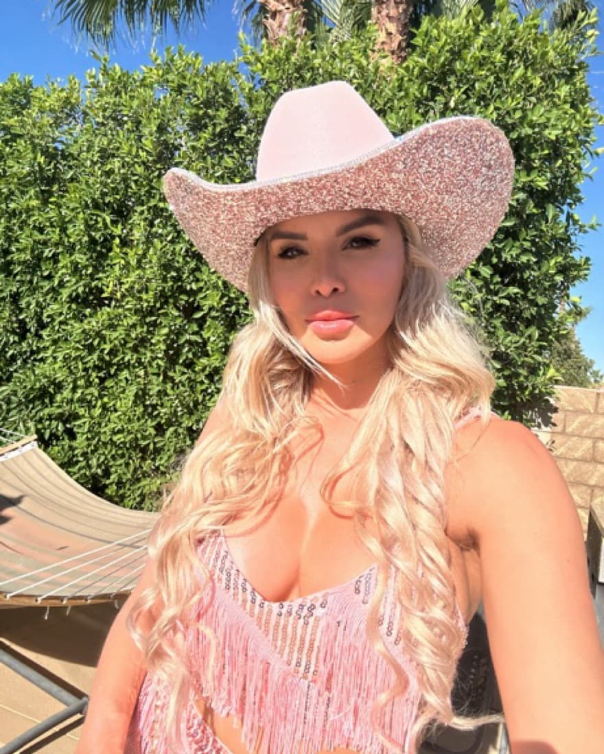 Fringe Cowgirl Pink Skirt Set + Hat - Image 2