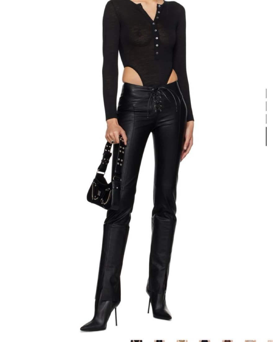 Miaou Faux Leather Pants - Image 2