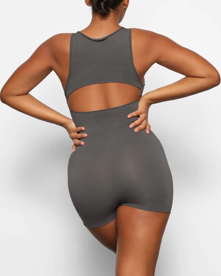 Skims Raw edge Grey Onesie - Image 5