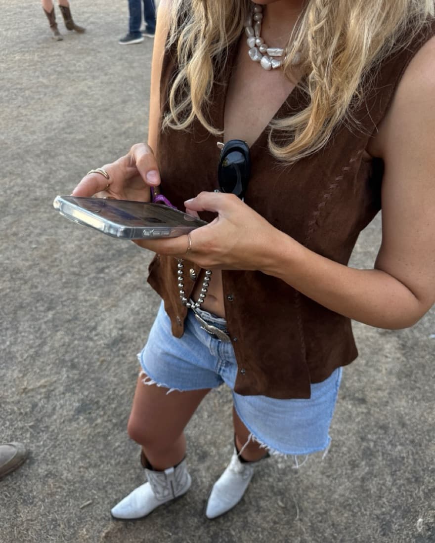Brown Suede Vest - Image 4