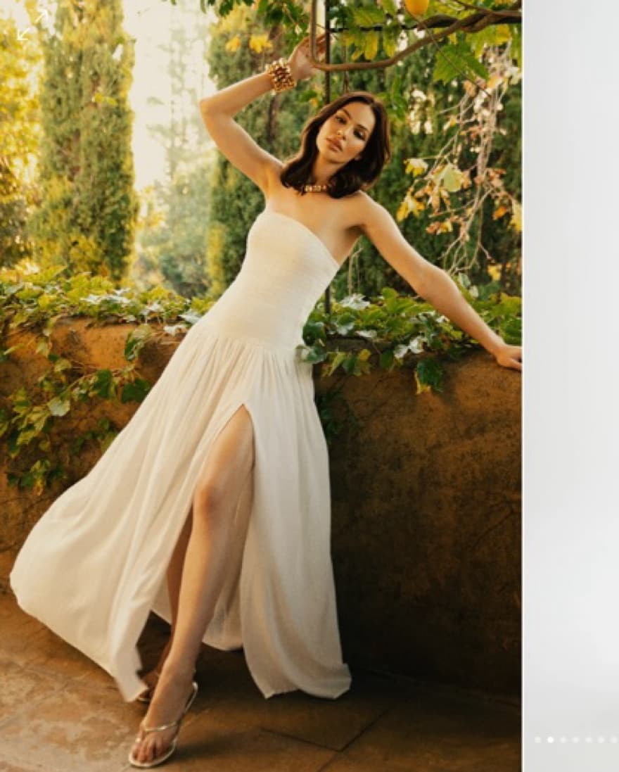 MAUREEN Cotton Shirring Maxi Dress - Image 1