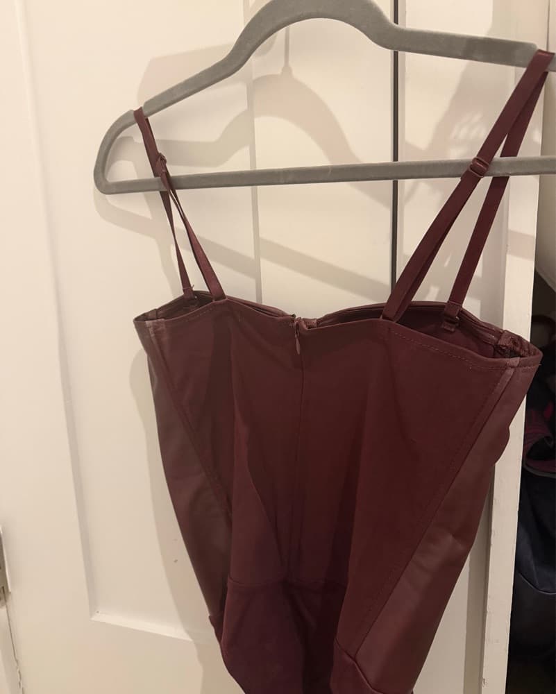 Leather Bustier Bodysuit - Image 3