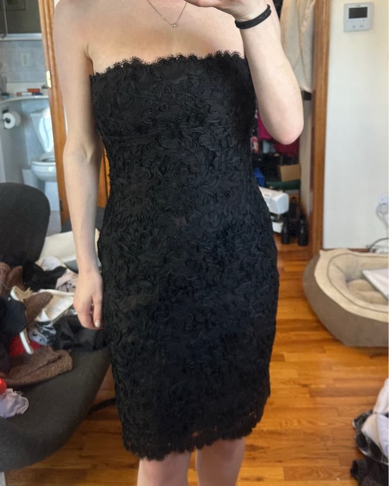 Calvin Klein Black Guipure Lace Dress - Image 6