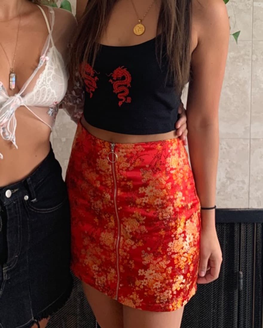 Revolve Red Mini Skirt  - Image 4