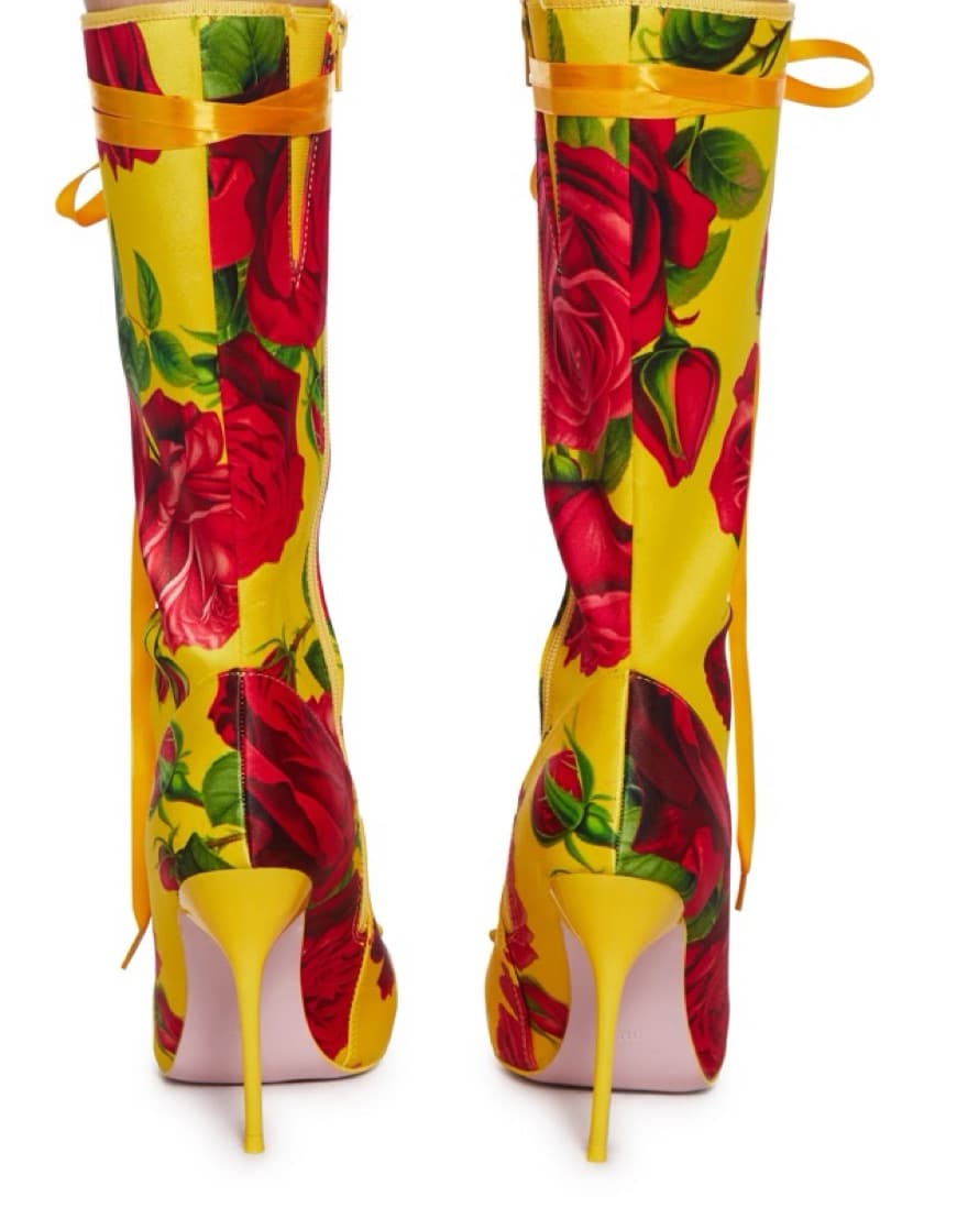 Sugar Thrillz Yellow Rose Boots - Image 2