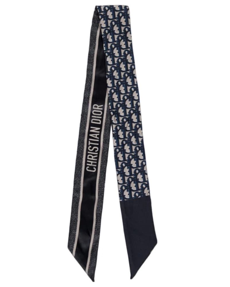 Christian Dior Blue Silk Bandana  - Image 1