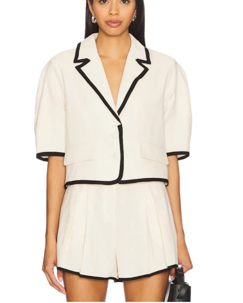 Revolve Shorts and Blazer Linen Set - Image 1