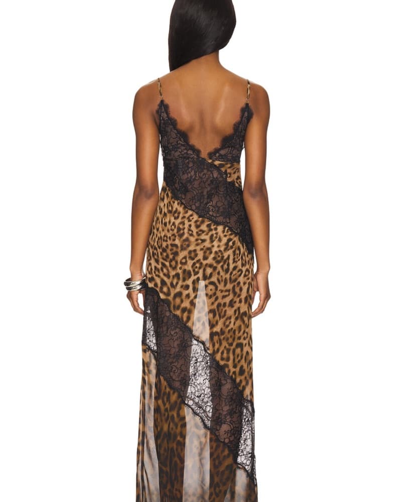 NBD Leopard Lace Maxi Dress - Image 4