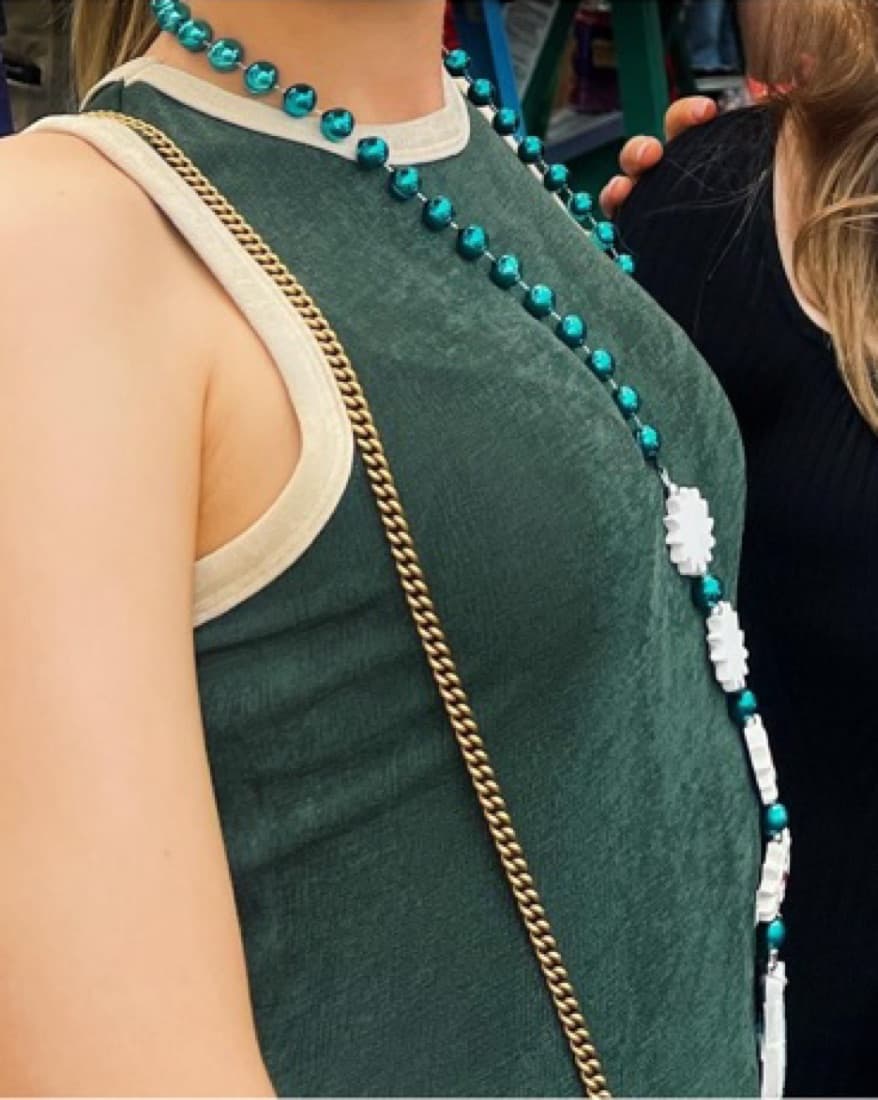 LIONESS LONG GREEN DRESS - Image 2